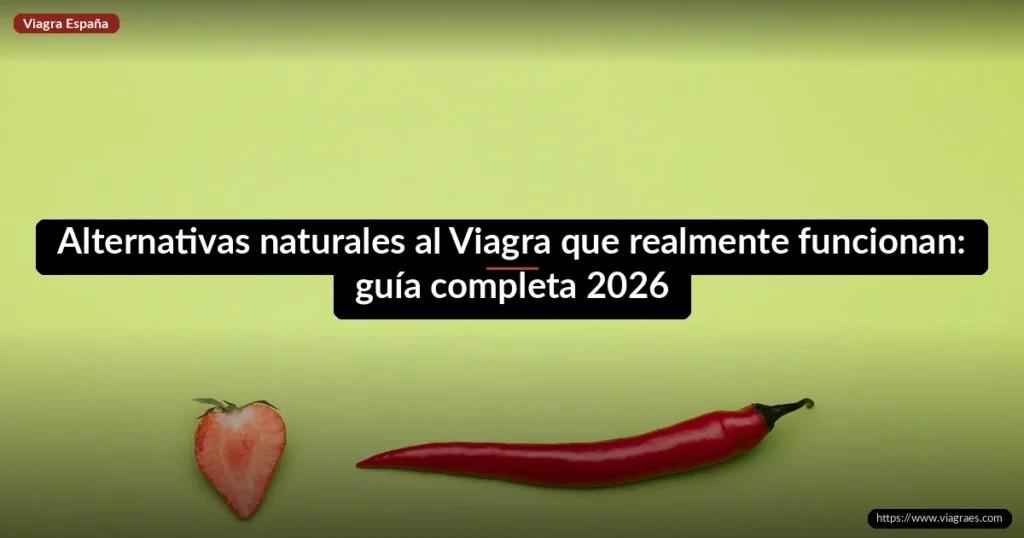 Alternativas naturales al Viagra que realmente funcionan: guía completa 2026
