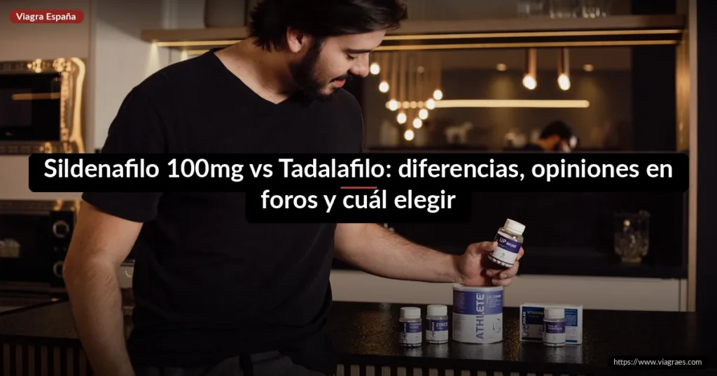 Sildenafilo 100mg vs Tadalafilo: diferencias, opiniones en foros y cuál elegir